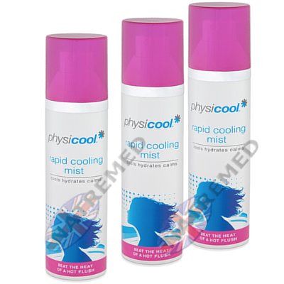 Physicool Rapid Cooling Mist offers instant, long-lasting relief from the discomfort of a hot flush or night sweats