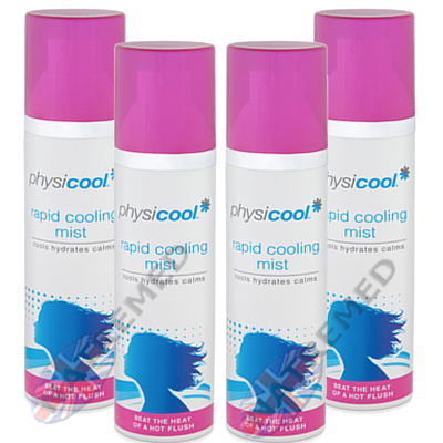 Physicool Rapid Cooling Mist offers instant, long-lasting relief from the discomfort of a hot flush or night sweats