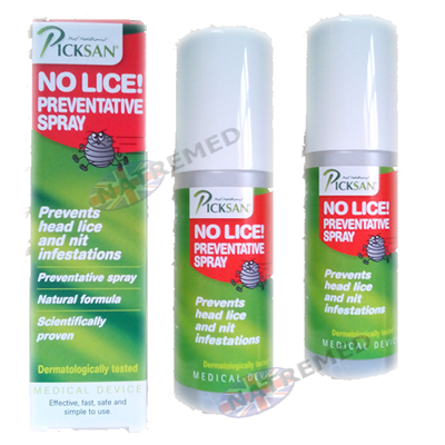 Picksan No Lice is a preventive lice spray, developed specifically to avoid infestation by head lice and nits,