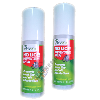 Picksan No Lice is a preventive lice spray, developed specifically to avoid infestation by head lice and nits,