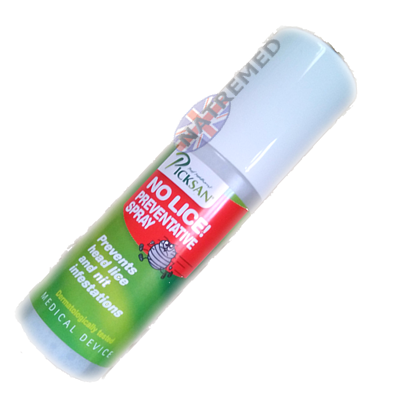 Picksan No Lice is a preventive lice spray, developed specifically to avoid infestation by head lice and nits,